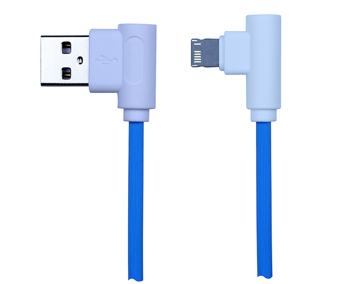 90° Colorful TPE 6pin cable for iPhone